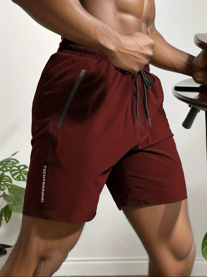 Men's Bottoms for Summer Gym Workout Running Cycling,Quick Drying Breathable Drawstring Waist Sports Shorts 2-0428