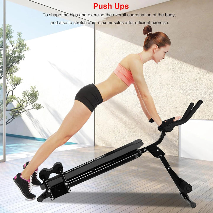Foldable Abdominal Exercise Machine – Adjustable Home Gym Core Trainer