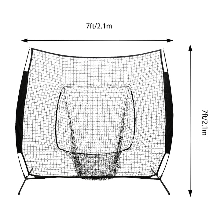 Pro Baseball Softball Hitting Pitching Net Black Backstop Baseball Practice Net