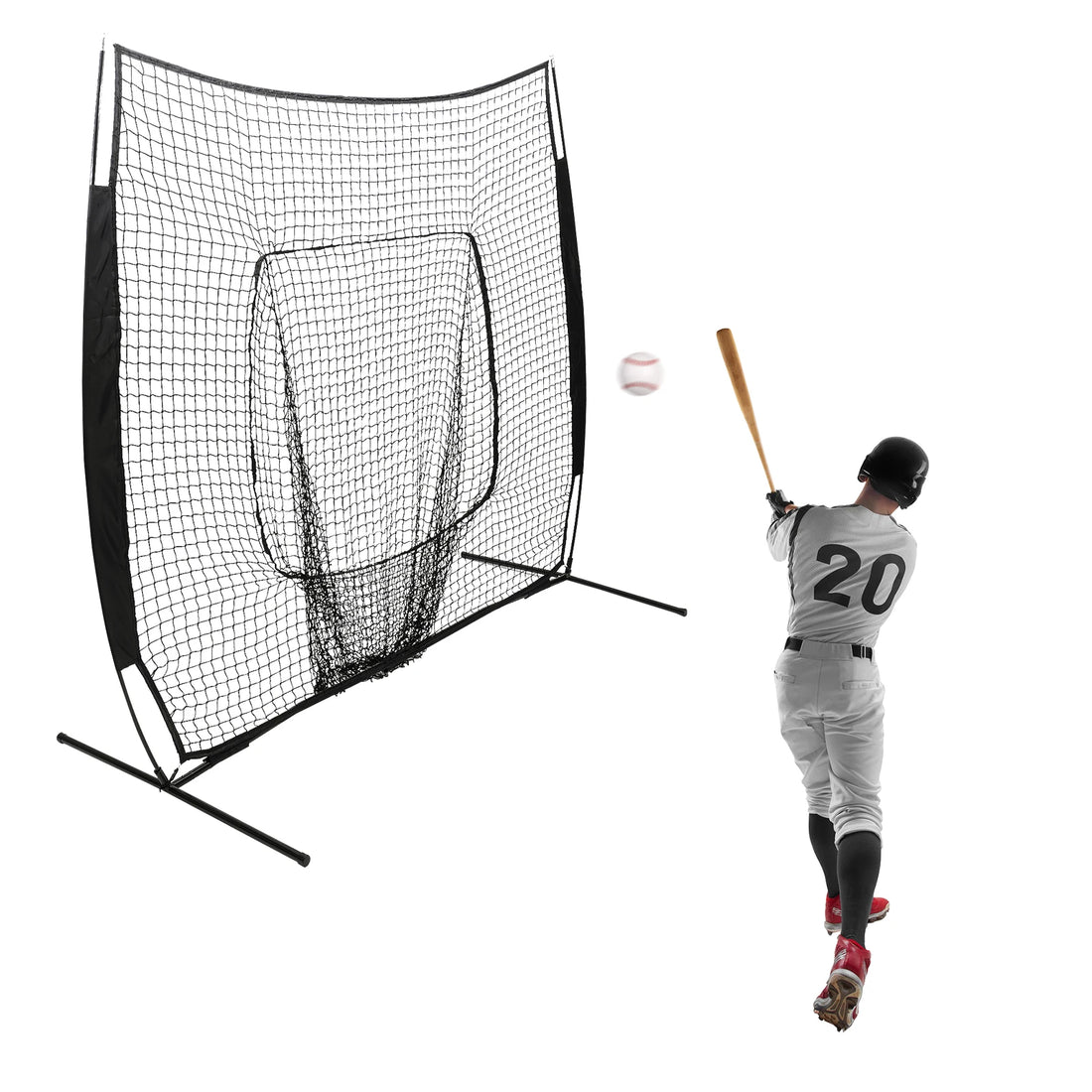 Pro Baseball Softball Hitting Pitching Net Black Backstop Baseball Practice Net