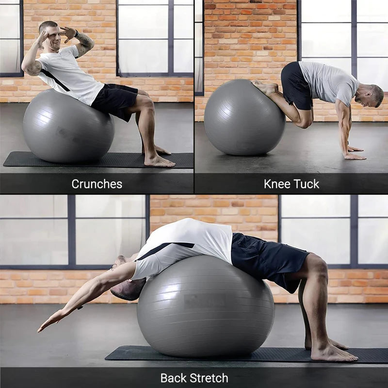 65/75/85cm Balance Ball – Yoga & Pilates Fitness Ball for Home, Pregnancy, and Rehabilitation