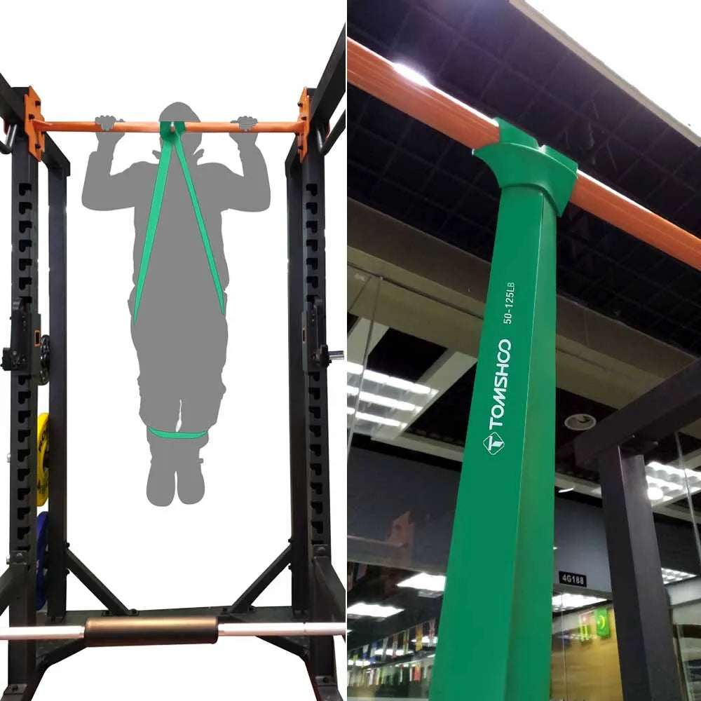 5 Packs Pull Up Assist Bands Set Resistance Loop Bands Powerlifting Exercise Stretch Bands with Door  and Handles Fitness