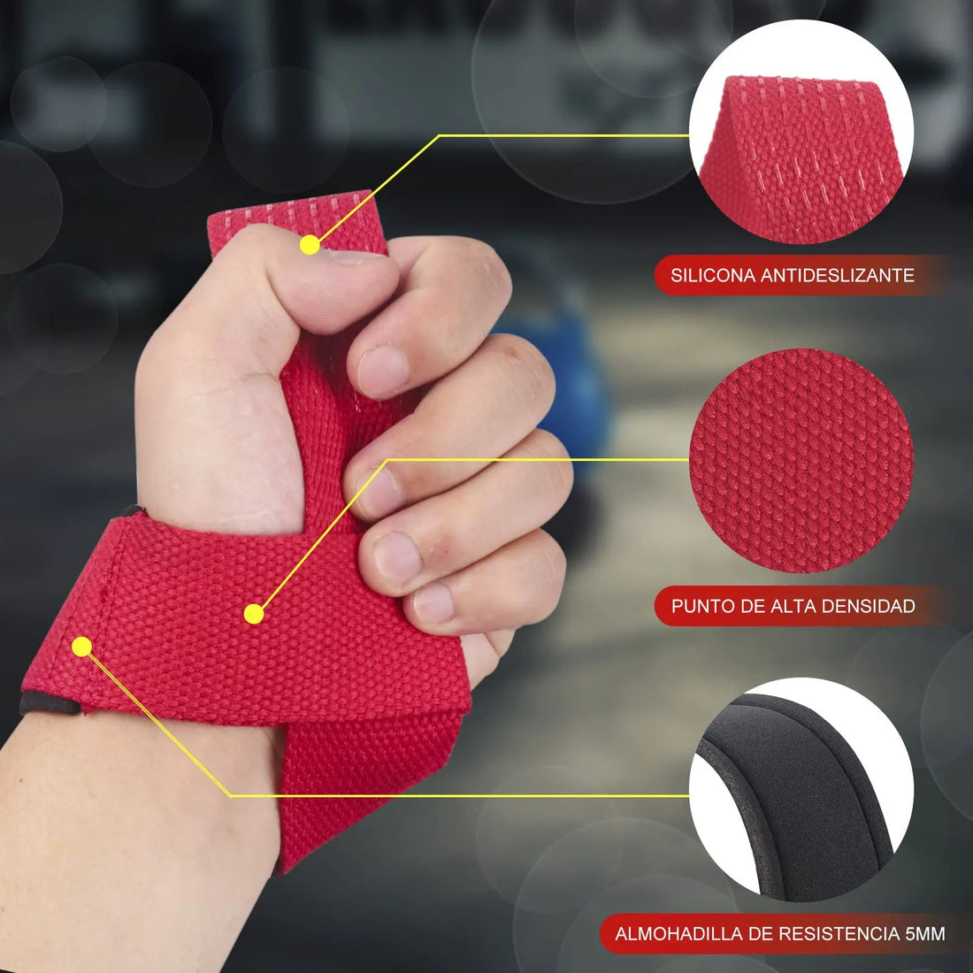 2PC/2PAIR  Sports Booster Belt Grip Belt Fitness Pull-up Bars Pull-ups Silicone Non-slip Wear-resistant Deadlift Belt