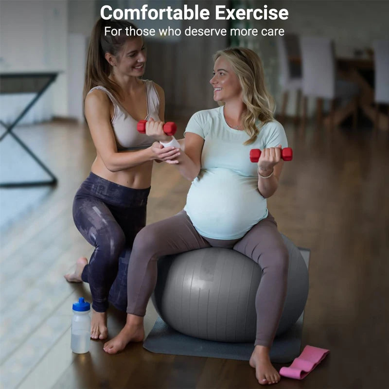 65/75/85cm Balance Ball – Yoga & Pilates Fitness Ball for Home, Pregnancy, and Rehabilitation