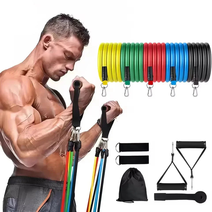 Resistance Bands Set for Working Out Exercise Bands Yoga Pilates Pull Strap Home Gym Fitness Training Equipment for Men Women